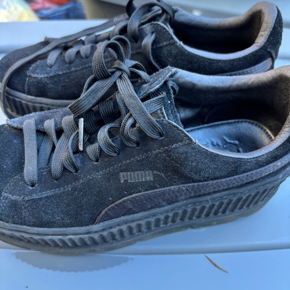 Fenty x Puma Black Suede Cleated Creeper Sneakers - Picture 2 of 4